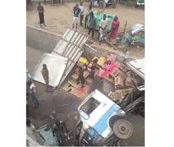 Apprehension As Truck Plunges Off Oshodi Bridge